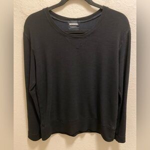 Monrow Black Lightweight Sweatshirt Size L (FLAWS)